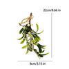 Christmas Mistletoe Berry Pendant with Hemp Rope Snow Frosted Artificial Berry Branch Xmas Tree Hanging Ornament DIY Home Decor
