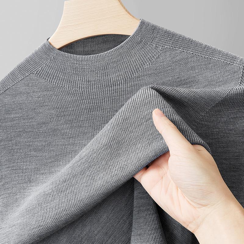 Machine washable cylinder seamless 0% full wool sweater women's sweater long-sleeved knitted sweater with women's autumn and winter bottoming top