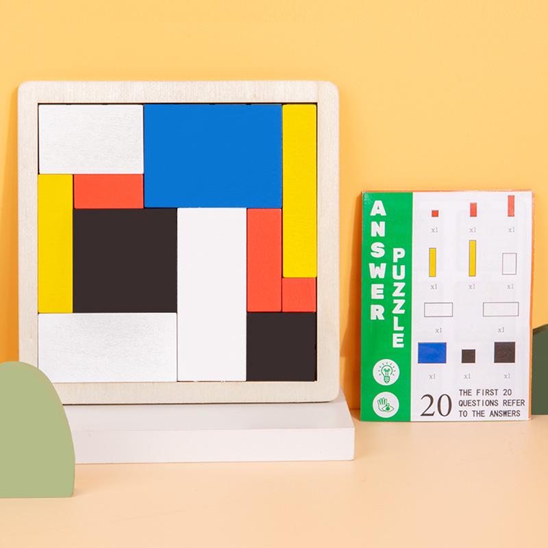 Kids' Wooden Tetris Puzzle: Creative & Educational Logic Training Toy