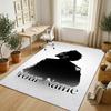Personalized Crystal Velvet Carpet,The Weeknd Custom Printed Name, Plush Area Rug For Home Indoor Decor