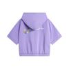 Li Ning X Disney Collaboration Solid Color Hooded Casual Short Sleeve Drop Shoulder T-Shirt Women Tops Light-Purple AWDU460-2