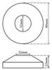 Rosette For Siphon 32 Mm, Gold Color
