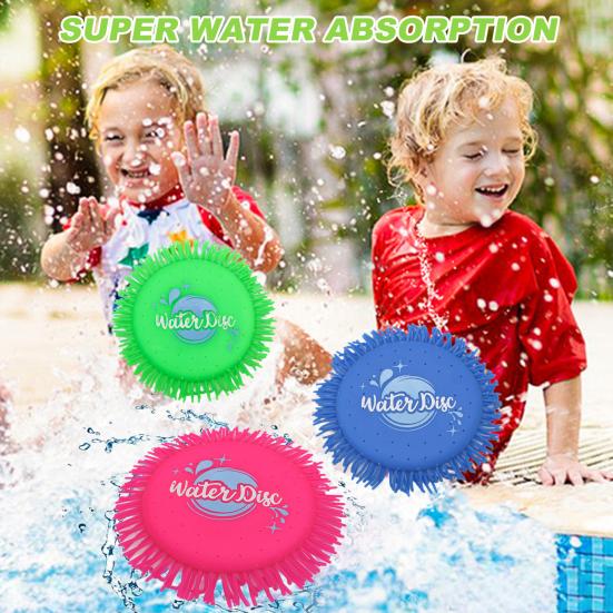 2er-Pack Wasser-Frisbees, saugfähiger Schwamm, verbessert die Eltern-Kind-Bindung, Wasserspielzeug, Outdoor-Strand-Pool-Frisbee