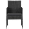 VidaXL Chaises de jardin coussins noir lot de 4 noir résine tressée, siège de jardin, chaise de balcon, chaise à dîner de 318729