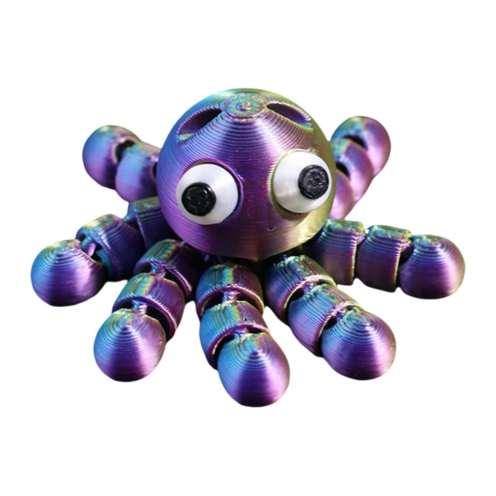 3D Printed Ornaments That Can Be Hung Backpacks Or School Bags; Squid And With Movable Joints.