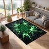Real Betis Football Print Crystal Velvet Rug, Comfortable Water Absorbent Non Slip Indoor Floor Carpet