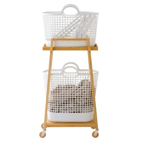 Like-it Town Basket, Mini, White, LBB-16C, Laundry Storage, Made with Approximately 90% Biomass Plastic