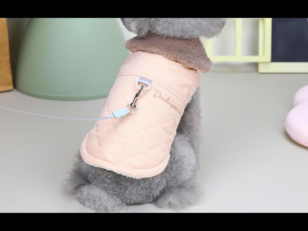 Autumn/Winter Pet Vest: New Cotton Coat with Fur Collar for Cats & Dogs - Available In Three Colors.