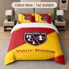 Custom Bedding Set Racing Club De Lens Pattern, Print Name Text 1 Duvet Cover Plus 2 Pillowcases Home Textile