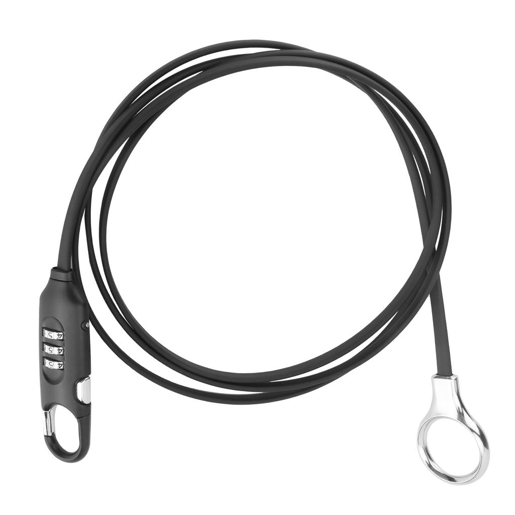 Bicycle Combination Lock Antitheft Security Helmet Lock Portable PVC Wrapped Steel Cable