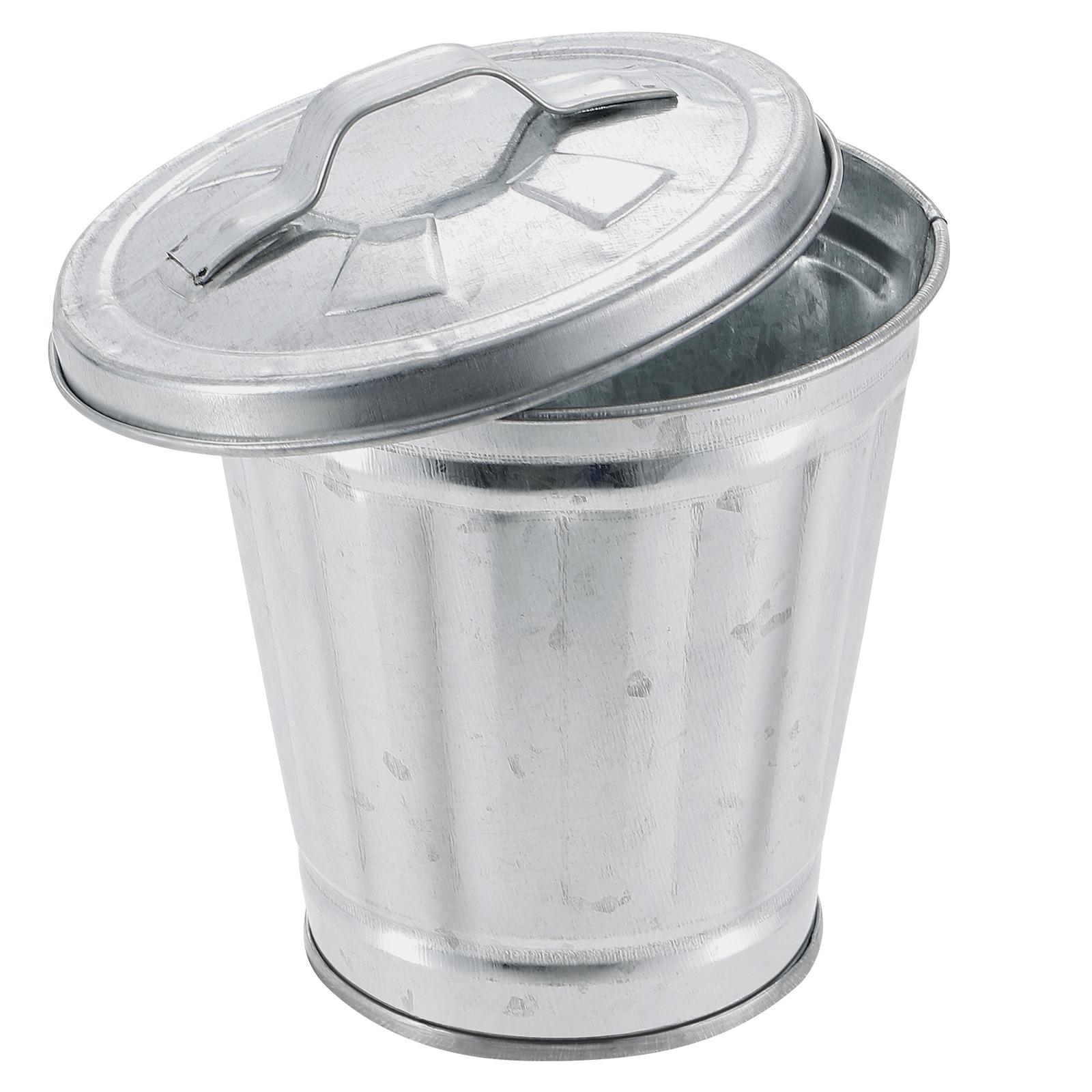 

Mini Trash Can Car Bin Office Waste Container Desktop Containers Paper Basket Garbage Recycling Metal Tabletop Flowerpot