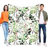 Cozy Botanical Throw Blanket Soft Floral Design Lightweight Decorative Sofa Cover Perfect for Home Dcor Gift for All Seasons