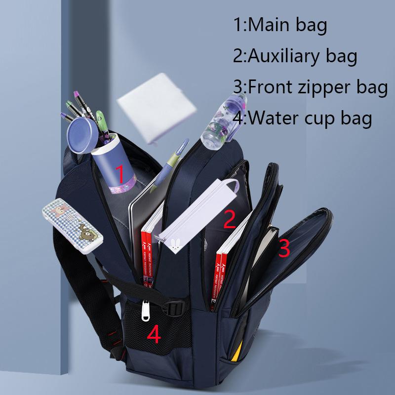 Tonårskille Barn Skolväskor 6-12 År Barn Ryggsäck I Grundskoleväska För Flickor Pojkar Vattentäta Ryggsäckar Bok Mochila