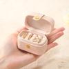 Mini Ring Box Portable Stud Earrings Jewelry Box Leather Earrings Ring Storage Box Jewelry Box