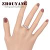 Crystal Love Ring For Women Top Quality Concise Silver Color Austrian Crystals Full Sizes Letter Rings Fashion Jewelry ZYR193