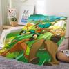 W-Wakfu Game Blanket Flannel warm comfort soft plush blanket For Picnic Beds Sofas Homes And Bedrooms