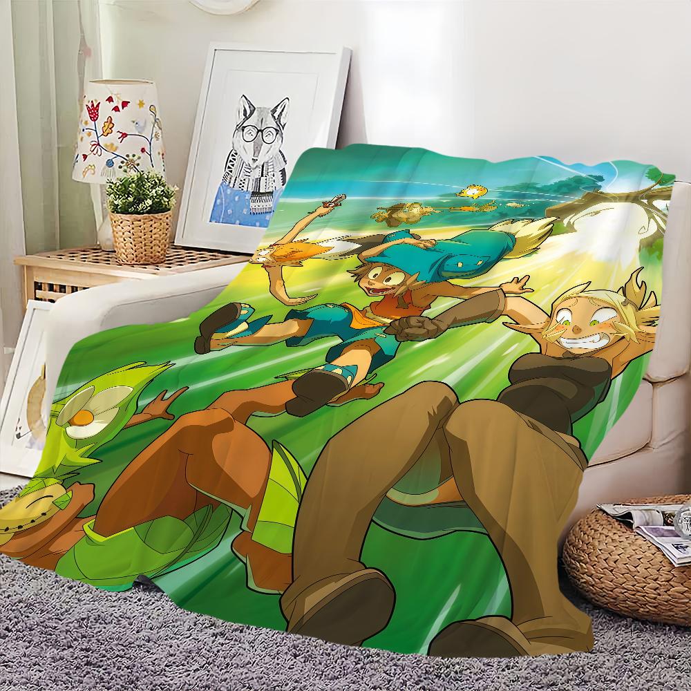 W-Wakfu Game Blanket Flannel warm comfort soft plush blanket For Picnic Beds Sofas Homes And Bedrooms