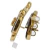 CHANEL 03P Camellia CC Logos earring yellow gold/black/whiteUsed