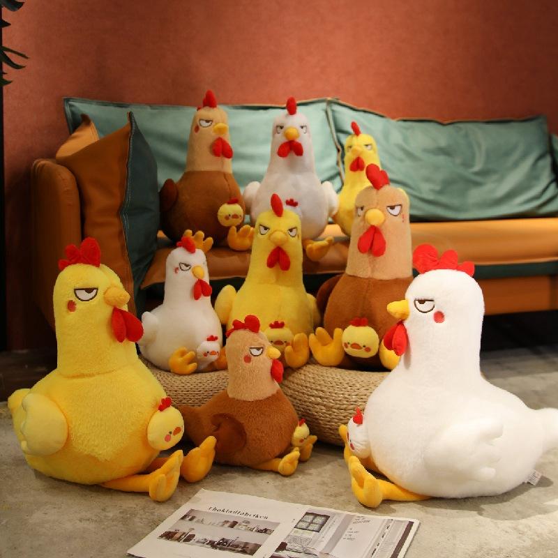 InCreative Funny Big Cock Plush Toy Doll Cute Chicken Doll Chicken Doll Chicken Couple Birthday Gift Plush