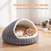 Cat Bed for Indoor Kittens w/ Non-Slip Bottom, 50 x 50 x 32 cm, Grey