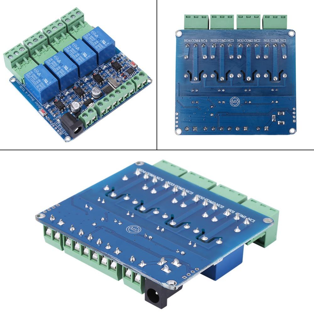 DC 12V Relay STM8S103F3 Microcontroller 4 Channel Relay Low Power Relay Board  DIY Electronics