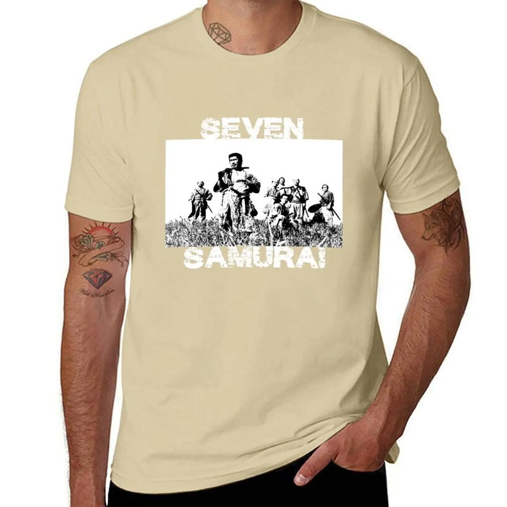 Seven Samurai - 7 Samurai T-Shirt anime vintage clothes heavyweight t shirts for men