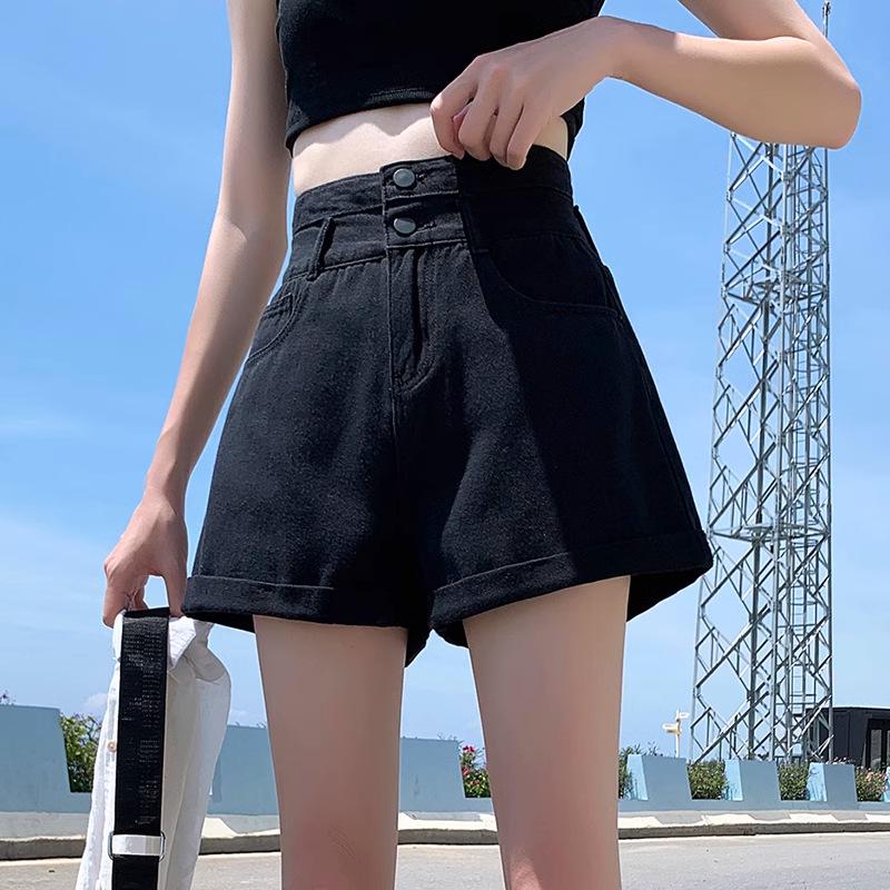 Summer Plus Size High Waist Denim Skort for Women - Slimming, Loose Fit, Versatile Wide Leg Hot Pants
