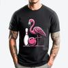 Flamingo Bowling Pin Bowl Bowler Fashion T Shirt Men Comfortable Anime Punk Style