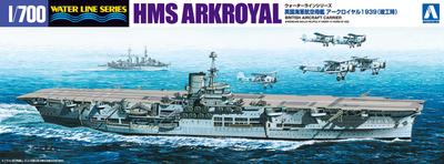 Aoshima Bunka Kyozai 1/700 Seria Waterline Królewska Marynarka Wojenna Lotniskowiec HMS Ark Royal (1939) Zestaw do plastikowego modelu