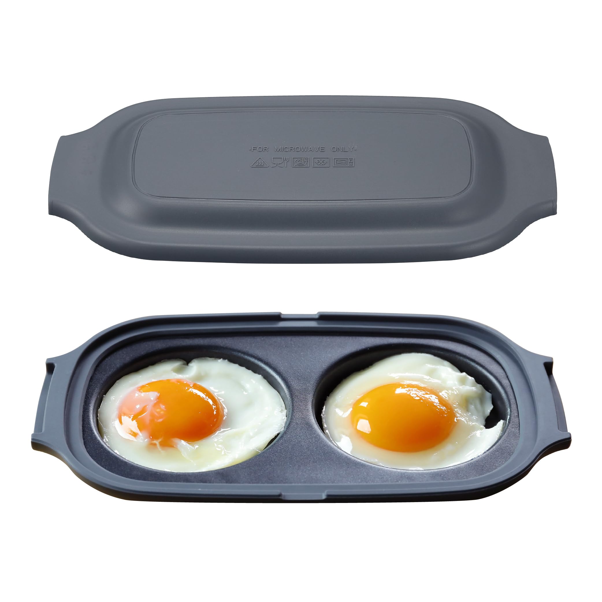 

CB Japan Microwave Cookware Microwave Fried Egg Pancake Hamburger Dishwasher Safe Recipe Included Range Grill Fried Egg Copan