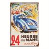 Racing Car Retro Style Metal Decorative Painting for Garage Room Decor