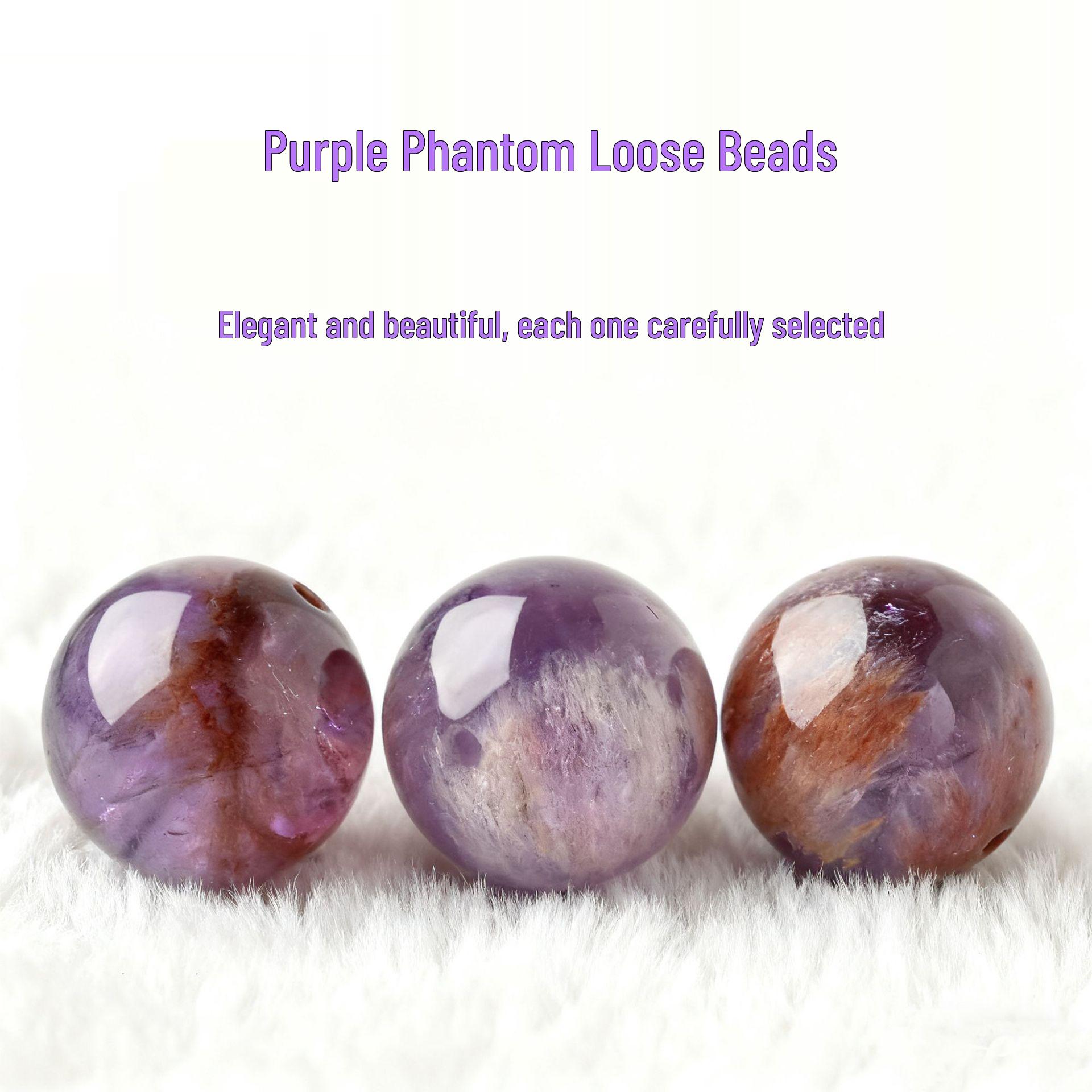 Многоцветный браслет из натурального аметиста «Призрачные бусины» для мужчин и женщин - DIY Ручная работа 6mm each