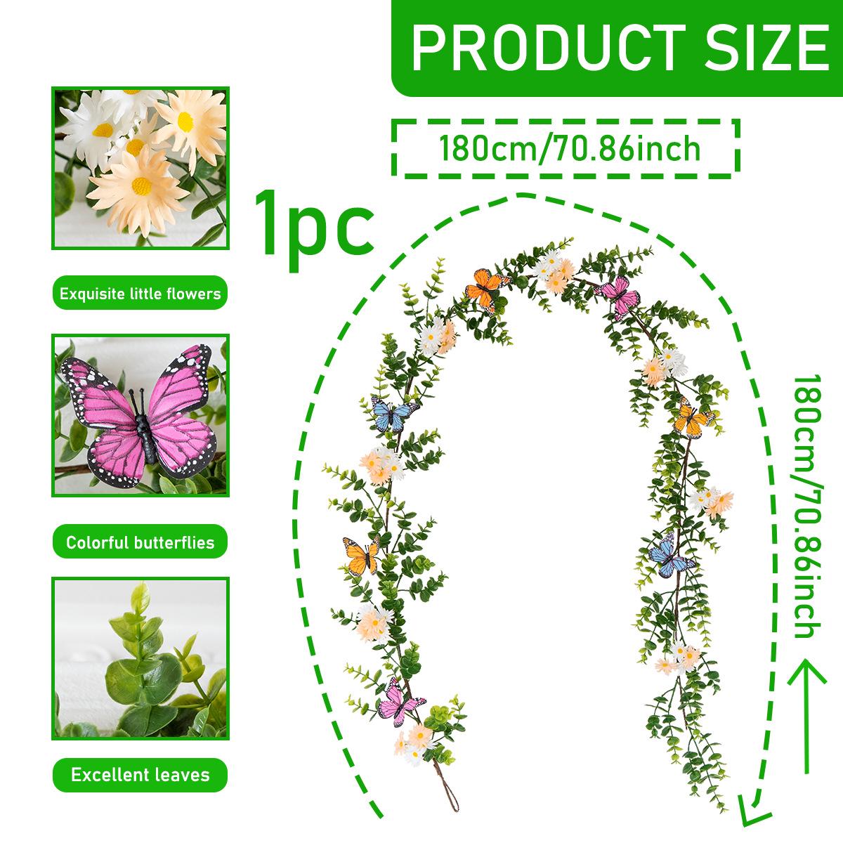 Декор на весну: Ромашка, Эвкалипт, Лоза, Бабочка: Подвесные искусственные цветы для дома и камина