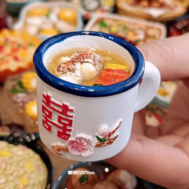 Creative 3D Local Snack Resin Fridge Magnet Sticker Food Simulation