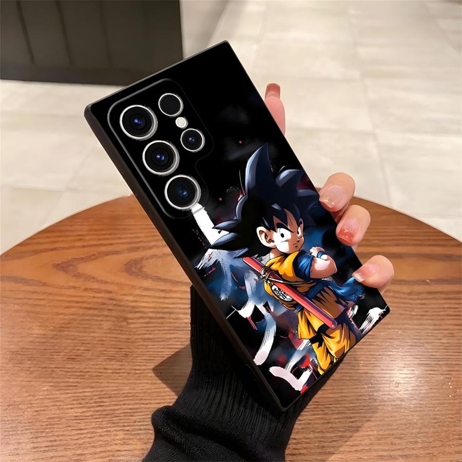 Schwarze Weiche Handyhülle für Samsung Galaxy S20 S23 Ultra S24 Plus S21 FE S25 Edge Dragon Ball Goten Goku
