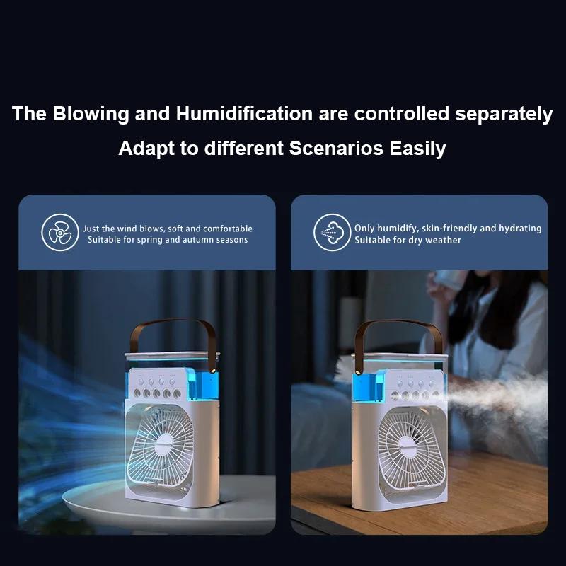 MIJIA 3-in-1 Portable Humidifying Fan Air Conditioner With LED Night Light Household Small Air cooler Office Adjustable