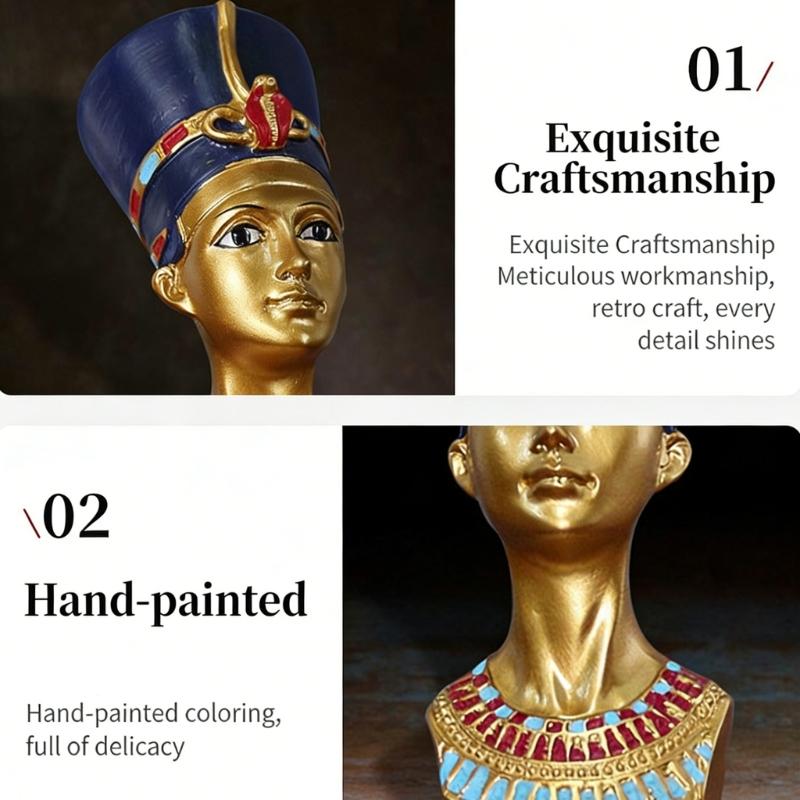 1/2Pcs Ancient Egypt Themed Resin Decorative Figurine Ethnic Fashion Collectibles For Office and Living Room Shelf