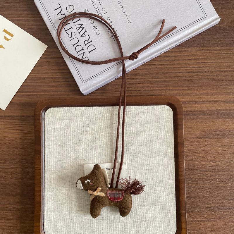 Collier pendentif animal de dessin animé coréen fait main pour enfants