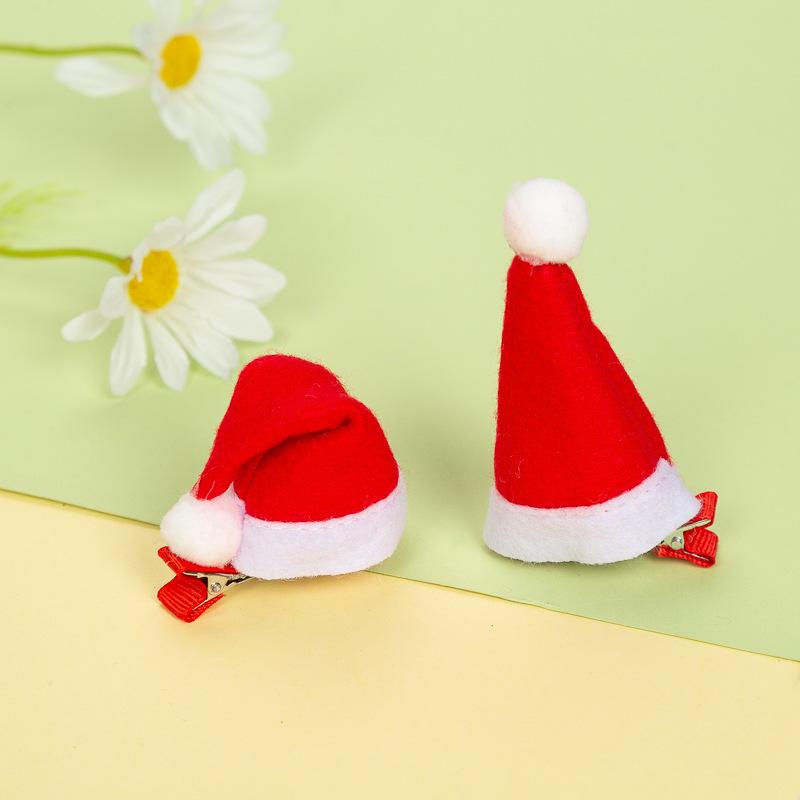 Santa Hat Hair Clip - Festive Headwear for Women & Children