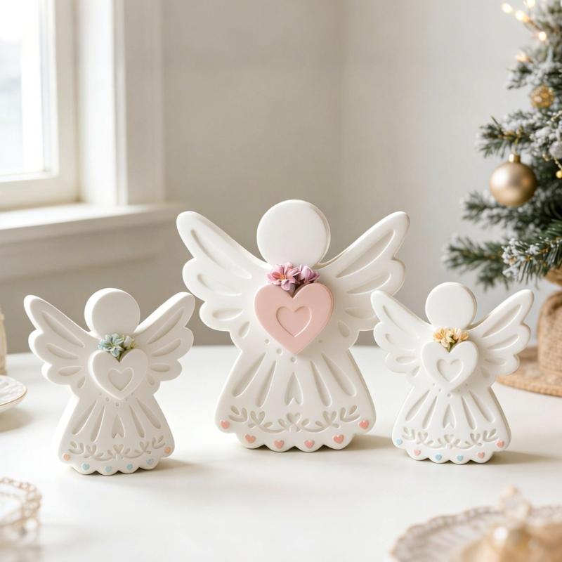 Flexible Silicone Crafting Mould Detailed Angel Wing Designs for Scented Candle Soap Making Projects