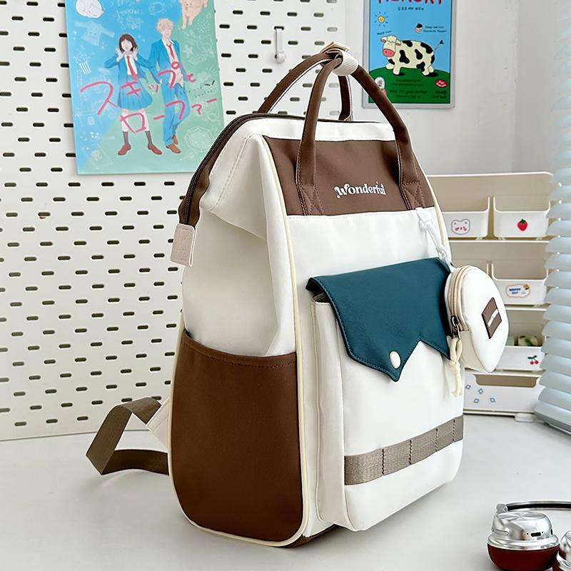 Colorblock Studenten Schultasche Kinderrucksack Leichter Rucksack