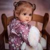 24'' 60 Cm Reborn Baby Doll Maggi Soft Cloth Body Newborn Doll with 3D Painted Skin Toddler Girl Baby Doll Kid Bedtime Lonely Older Man Playmate Toy
