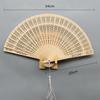 8 Inch Full Punch Incense Wood Folding Fan Sunflower Hollow Out Design Wedding Party Favor Chinese New Year Gift decoration