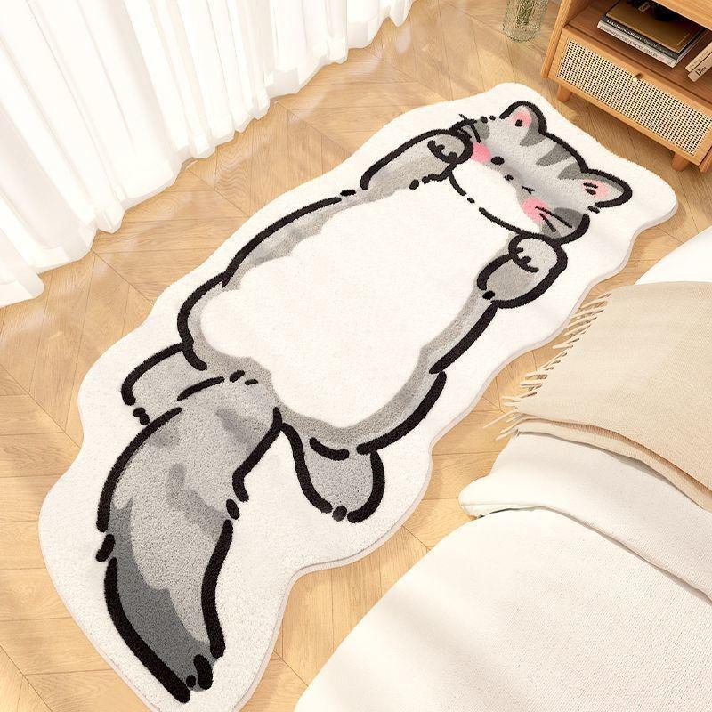 

Милый ковер Ins Style Cat особой формы для спальни, одеяло для дивана в гостиную, детское одеяло, нескользящее одеяло для кровати 60*90cm