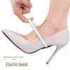 Double-Sided Rhinestone Lace-Up High Heels with Non-Slip Large Heel and Elastic Fit