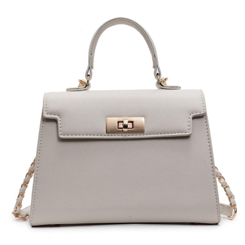 Small Pu Crossbody Bag With Top Lock For Work And Casual Outings