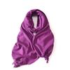 Red Scarf Women's Winter Cashmere Solid Color Scarf Shawl High-grade Warm Korean Style Tassel Scarf Men's All-match Scarf