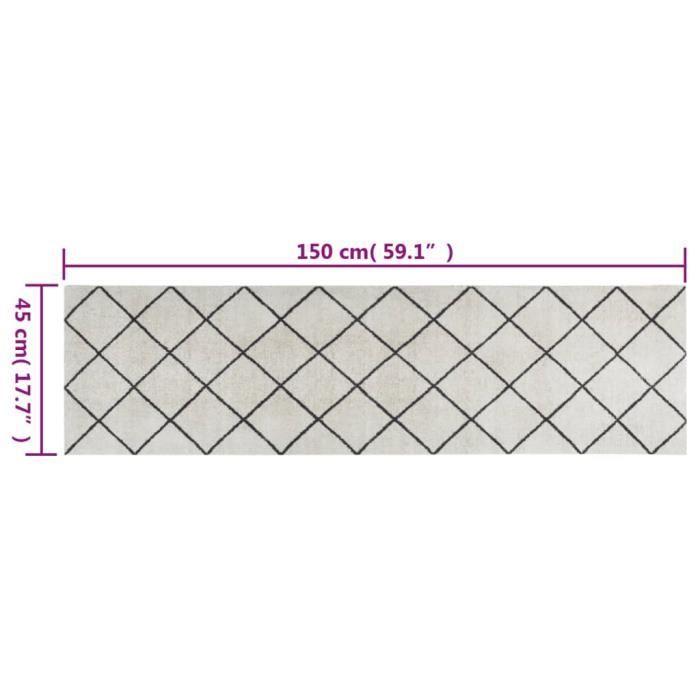 VidaXL Tapis de cuisine lavable impression carrée 45x150 cm velours 136567