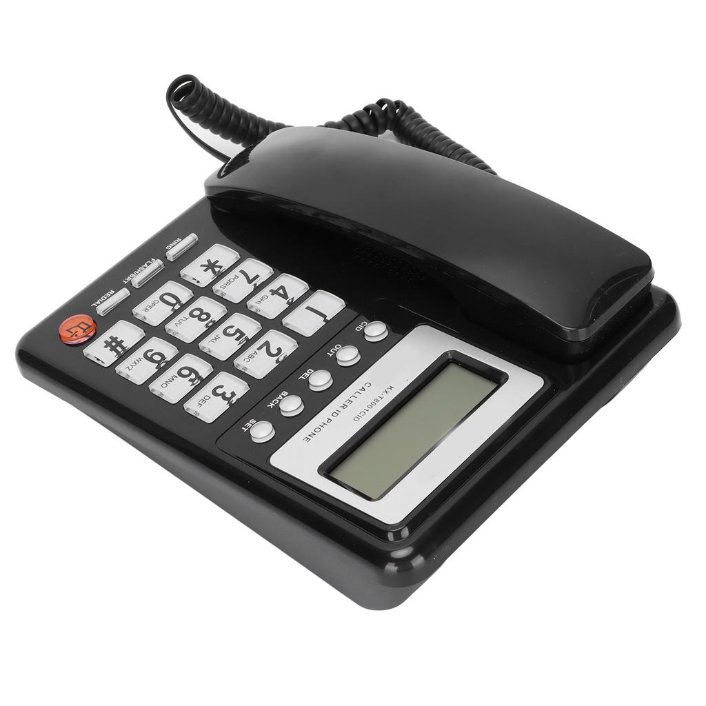 KXT8001CID Corded Telephone Caller ID Semi Hands Clr Display Telephone for Home Hotel (Black )