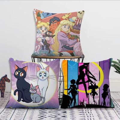 Anime Clasic Husă de Pernă Drăguță S-Sailor Moon-S Sofaua Camera de Zi Dormitor Tablie Spătar Perna Pătrată Perna pentru Pui de Somn